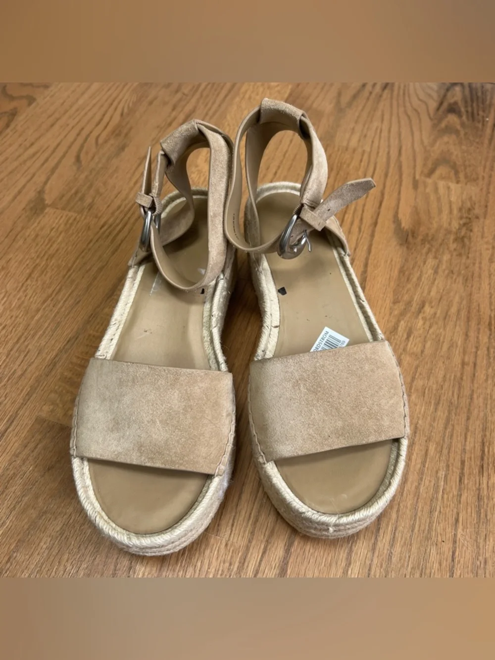 NEW Vince Sandals Women's Belisa Square Toe Espadrille Platform Sz 9.5